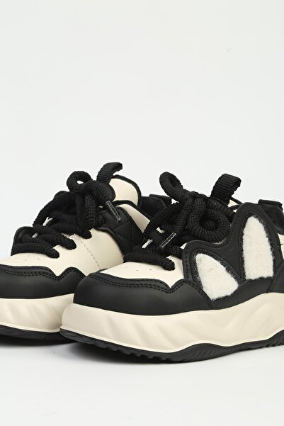 Benetton Black and White Children's Sports Shoes Imported Bni-12056