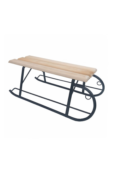 Atelierul De Sanii Children's sled, made of wood and metal - durable and comfortable. Romanian product - 78x25x30 cm