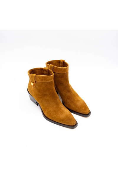 Maison Skorpios ALEXANDRA CORDOBA COGNAC CASUAL SUEDE WESTERN BOOTS