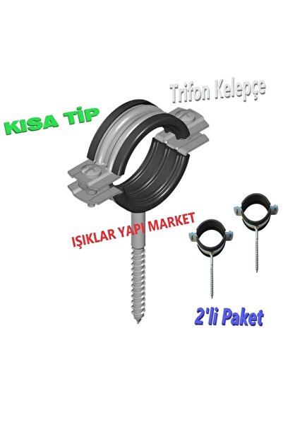 ece life Boru Kelepçesi -Trifonlu Kelepçe -Doğalgaz -Kısa Tip - 1-½'' (Pk.İçi/Ad.: 2Adet)