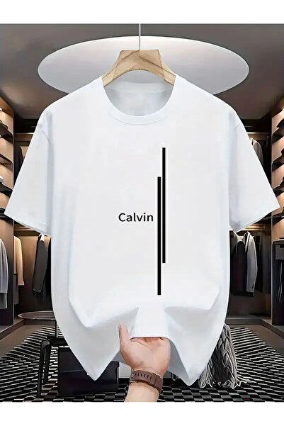 ibibik moda Ανδρικό μπλουζάκι με κάθετες ρίγες με το όνομα «Calvin»