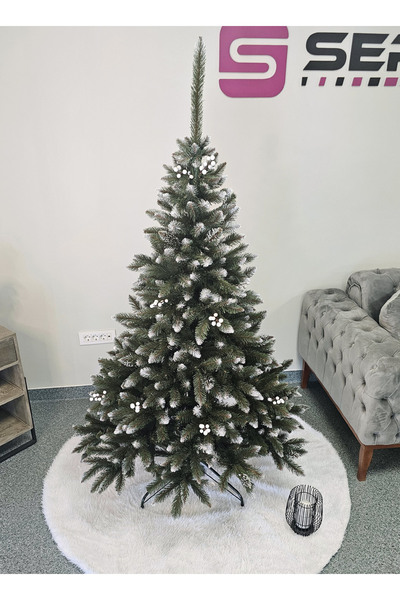 SERSIMO Brad artificial de Crăciun Deluxe de la Sersimo, WhiteBerry, 2D, 180cm