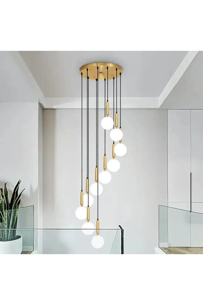 AFN ثريات مزرعة سوداء متينة من A F N LIGHTINGS، 10 مصابيح، كرة زجاجية حليبية،...