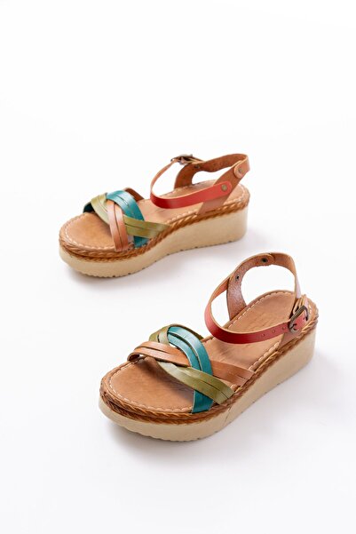 Budi 730-037 Multi Genuine Leather Orthopedic Sole Women's Sandals