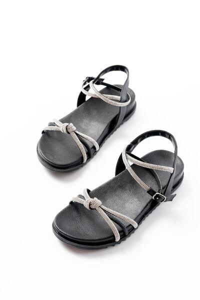 Budi 1001-1120 Black Silver Stone Daily Women's Sandals