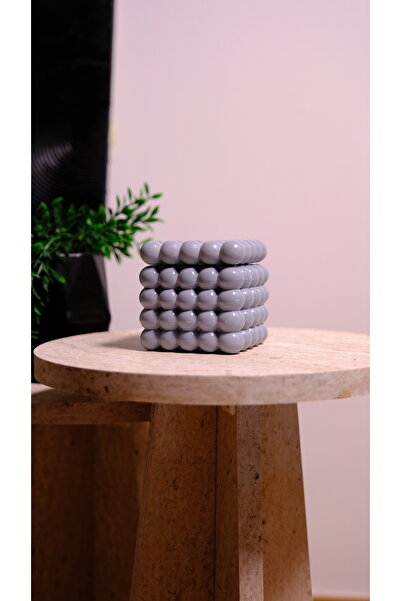 Psymera Hobi Atölyesi Dekoratif Kapaklı Bubble Kutu - Kalemlik - Saksı