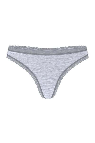 Victoria's Secret Ελαστικό βαμβακερό στρινγκ με δαντέλα