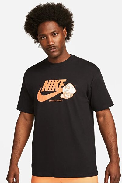 Nike Sportswear Max90 Sole Food Graphic Loose Fit Short Sleeve Erkek Bol Kesi...