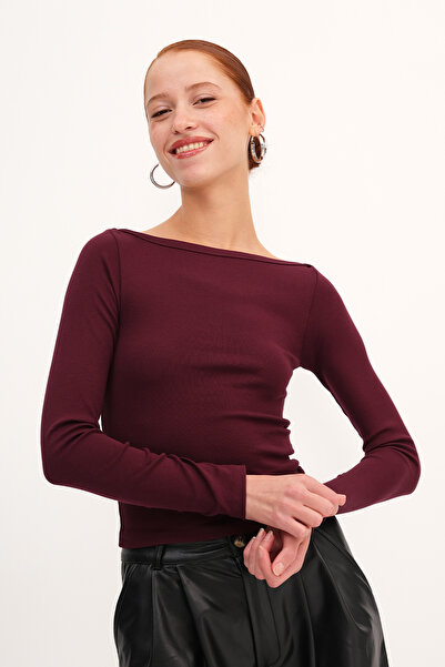 Addax Long Sleeve Basic Blouse B12189