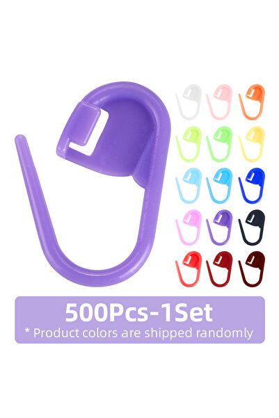 Choice 500 قطعة - مجموعة واحدة من علامات غرز الحياكة والكروشيه المقفلة من QJH...