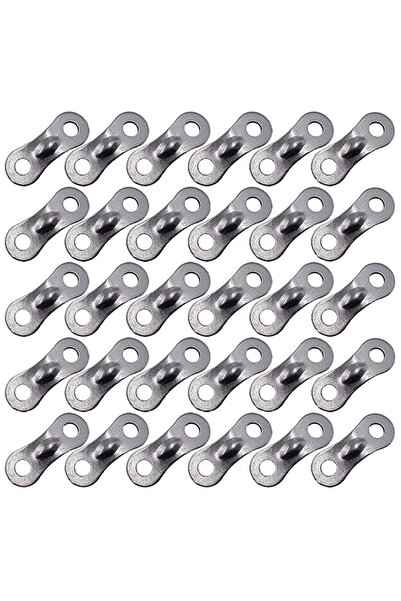 Choice 30 قطعة فضية 30 قطعة من حبل خيمة التخييم، مثبت خط التوجيه، حبل المظلة، منظم خط الوصول إلى الخيمة