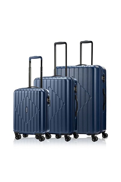 American Tourister مجموعة سكاي تراك V2 هارد سبينر 3 قطع (50+68+79 سم) TSA Navy