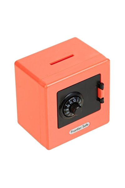 SHOPIENS Cutie de bani din plastic, Frontier Safe, culoare somon, 9x6x9 cm