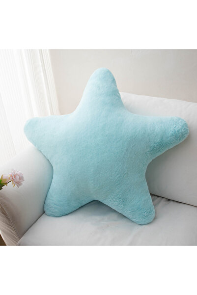 Choice وسادة على شكل نجمة زرقاء وسادة نجمة مزخرفة للسرير وسادة ناعمة من القطي...