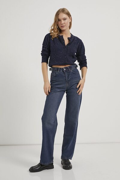 Arma Life Armalife 9788 belted straight fit denim women's pants