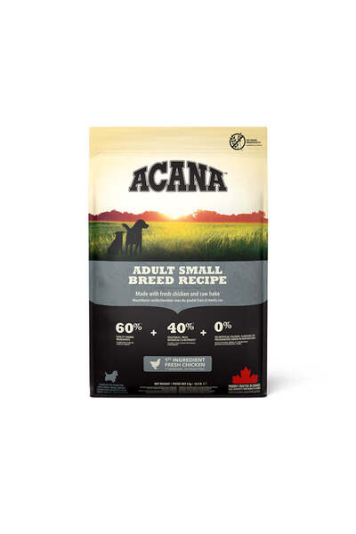 Acana طعام جاف خالٍ من الحبوب غني بالبروتين للكلاب البالغة من السلالات الصغيرة