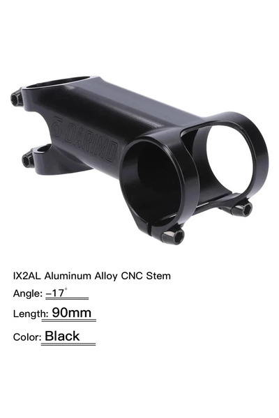 Choice جذع دراجة IX2AL أسود بزاوية 90 مم -17، مناسب للطرق الجبلية والحصى، مصن...