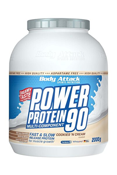 Body Attack باور بروتين 90 2 كجم كوكيز آند كريم