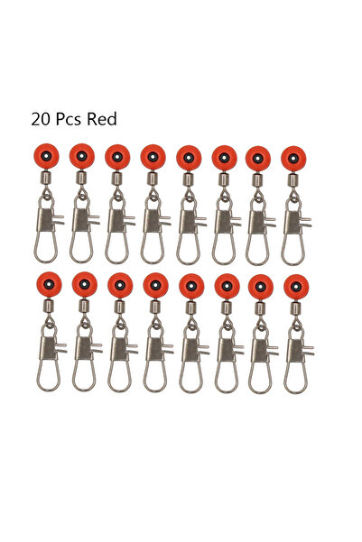 Choice Red 20pcs 20PCS/Lot Fishing Float Bobber Stops Space Beans Connectors ...