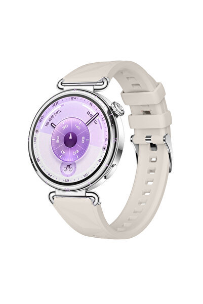 Sneezy Huawei Watch GT6 41mm İle Uyumlu Prism Metal Tokalı Soft Yumuşak Silik...