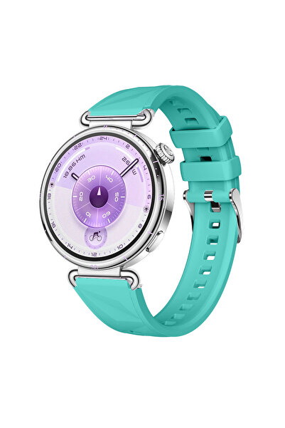 Sneezy Huawei Watch GT6 41mm İle Uyumlu Prism Metal Tokalı Soft Yumuşak Silik...