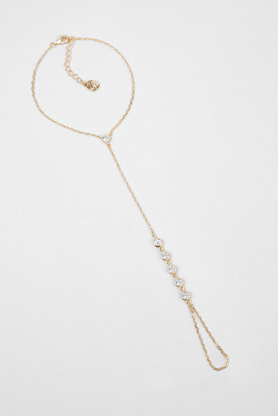 So CHIC... Özel Taşlı 18 Ayar Sarı Altın Kaplama 24 Cm Gümüş Şahmeran