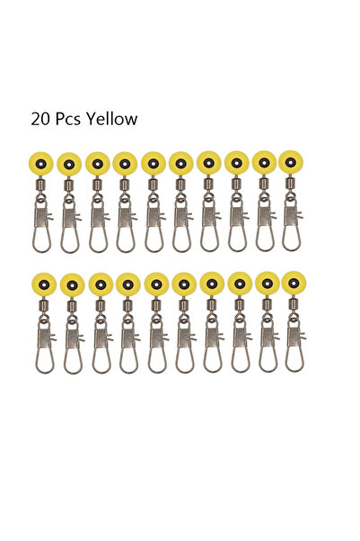 Choice Yellow 20pcs 20PCS/Lot Fishing Float Bobber Stops Space Beans Connecto...