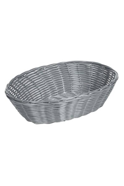 SHOPIENS Decorative Basket Gray, Oval, Braided, 27x20x8 cm