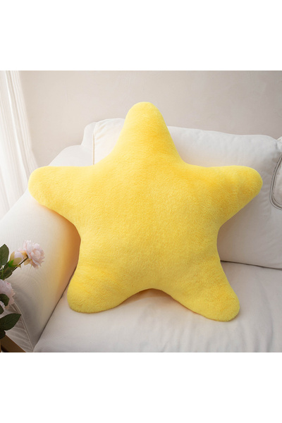 Choice Yellow Star Shaped Pillow Decorative Star Pillow for Bed Soft Plush Th...