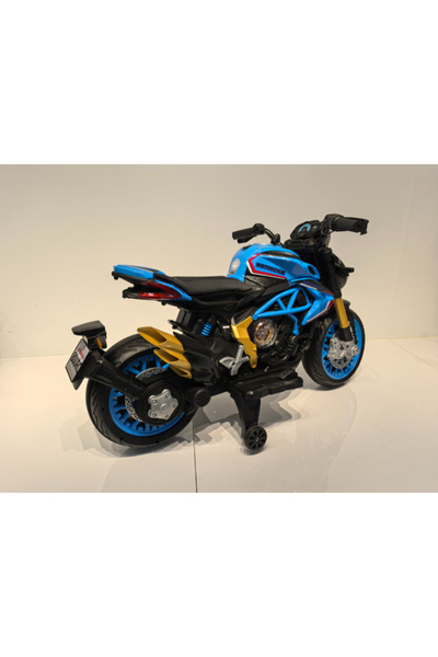 CAR Electric Ride-On 12V with 550 Motor, Bluetooth, USB, & Wheel Lights 29-M074-BLUE