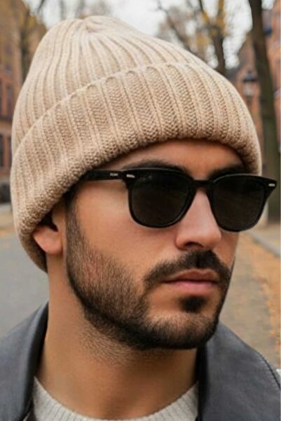 Mood Agenda Men's Soft Textured Thick Ribbed Soft Wool Beret