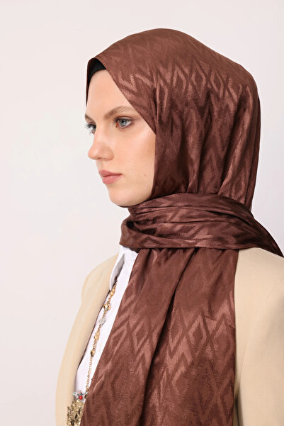 Mooncorn Tile Pattern Shiny Jacquard Shawl