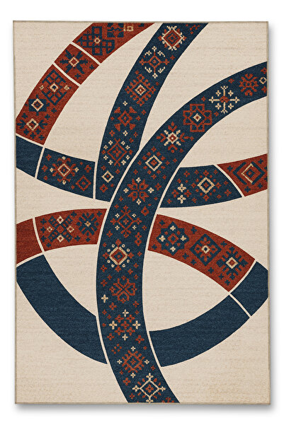 Rugs Modern Halı MOSSO Παραδοσιακό Μοτίβο με Ριγέ Σχέδιο Υφαντή Βάση Vintage ...