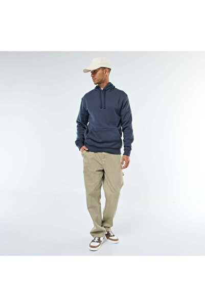 KIABI Brushed Fleece Hoodie with Kangaroo Pocket BLUE
