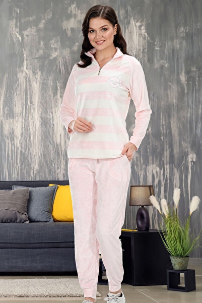 Bella Linda Βαμβακερό βελούδινο γυναικείο σετ αθλητικής φόρμας