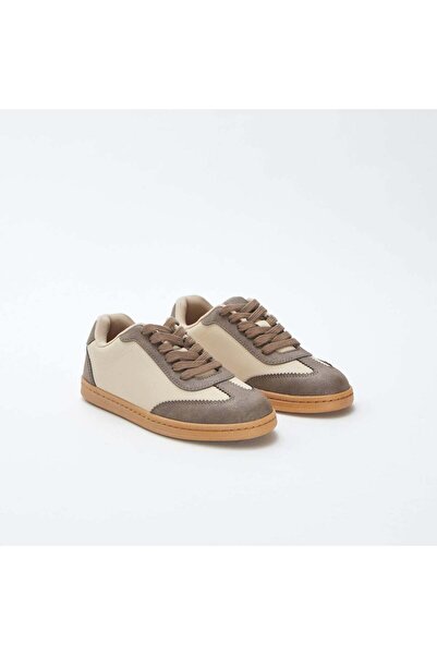 KIABI Two-tone low-top trainers WHITE