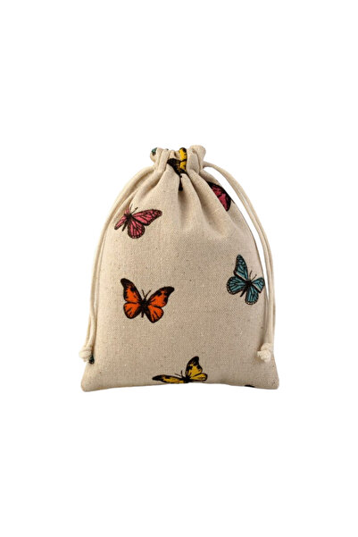 Crisalida Chrysalida canvas gift bag, 13 x 18 cm, butterfly print