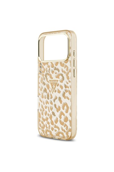 Guess Θήκη για iPhone 17 Pro, MagSafe με γκλίτερ σε χρώμα λεοπάρ, καφέ