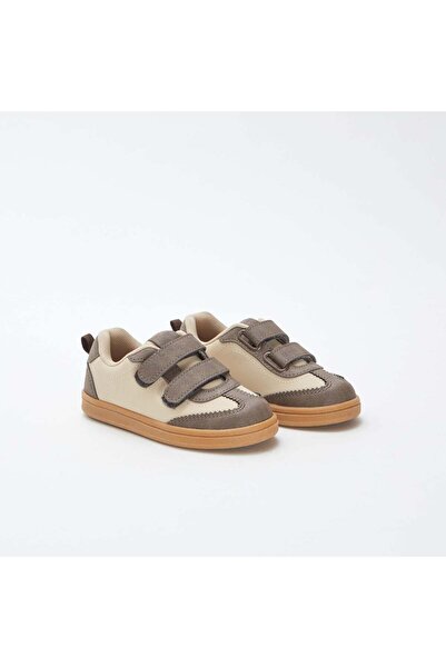 KIABI Two-tone trainers with Velcro fastening WHITE