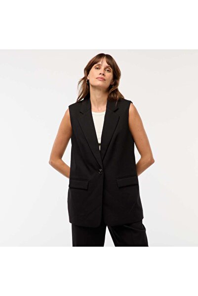 KIABI Sleeveless Suit Vest BLACK