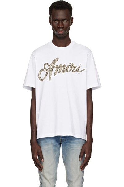Amiri Script Logo Print Loose Fit T-Shirt