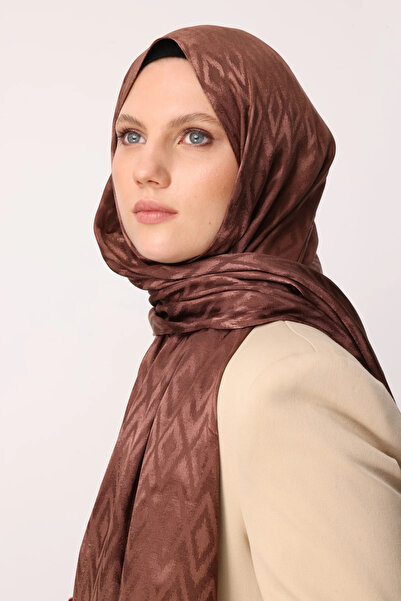 Mooncorn Tile Pattern Shiny Jacquard Shawl