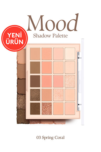 dasique Mat ve Işıltılı Tonlardan Oluşan 20 Renkli Far Paleti Mood Shadow Pal...