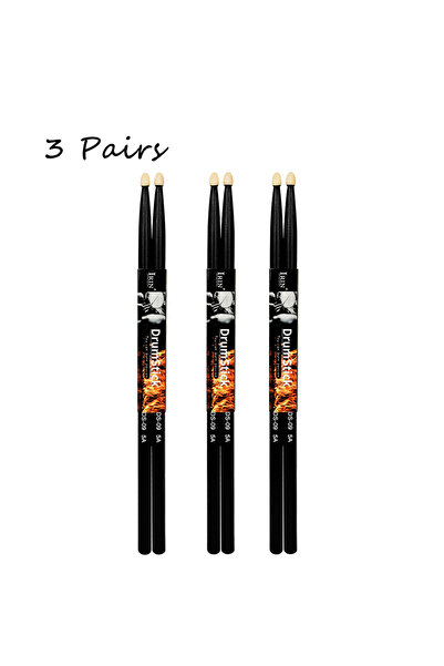 Choice3 3 Pairs IRIN Drumstick Jazz Drum 5A Solid Wood Pair Drum Sticks Percu...
