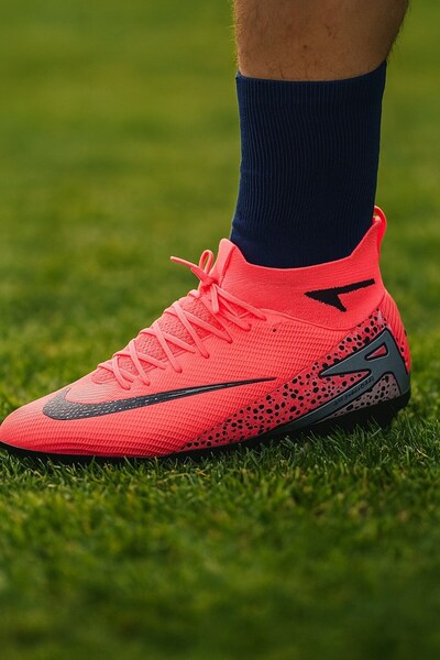 xeox حذاء كرة القدم نيون بينك جراميتش فاين – حذاء كرة قدم خفيف ومريح ومضاد لل...