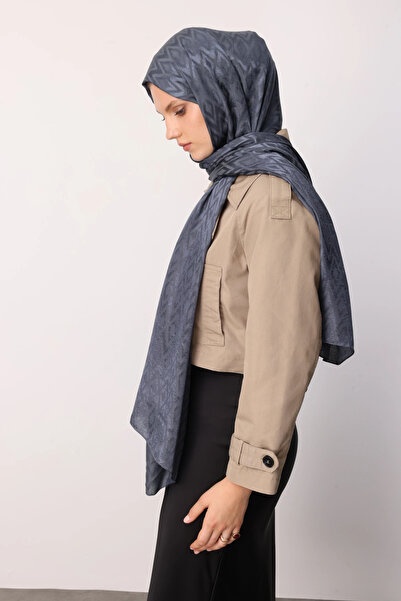 Mooncorn Tile Pattern Shiny Jacquard Shawl