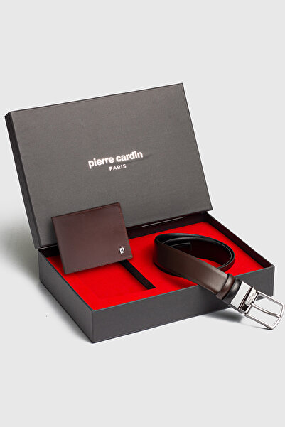 Pierre Cardin -Set 8- 100% Genuine Leather Special Gift Boxed Groom Belt Wall...