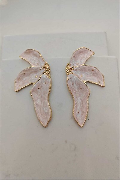 KYOLA DESİGN Sedefli Palmiye Gold Kadın Küpe (5,2cm)