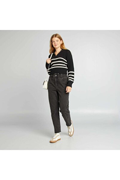 KIABI Jumper with high zip-up neckline BLACK