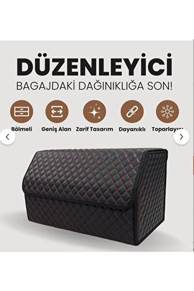 Freshstart Fiat Egea Sedan Bagaj Toplayıcı Organizer Bagaj Çantası Siyah Kırm...